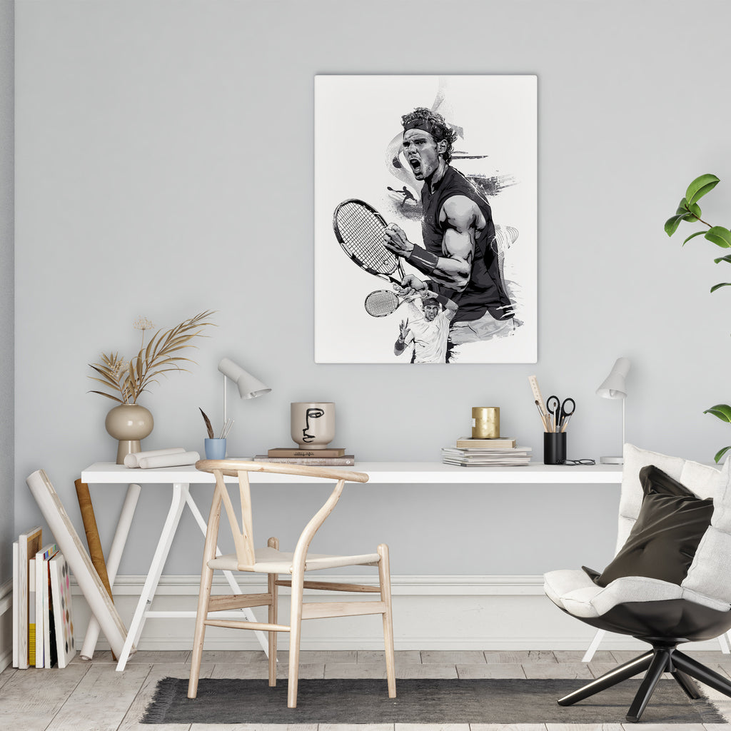 Rafael Nadal Canvas Print | Tennis Wall Art | Sports Fan Gift