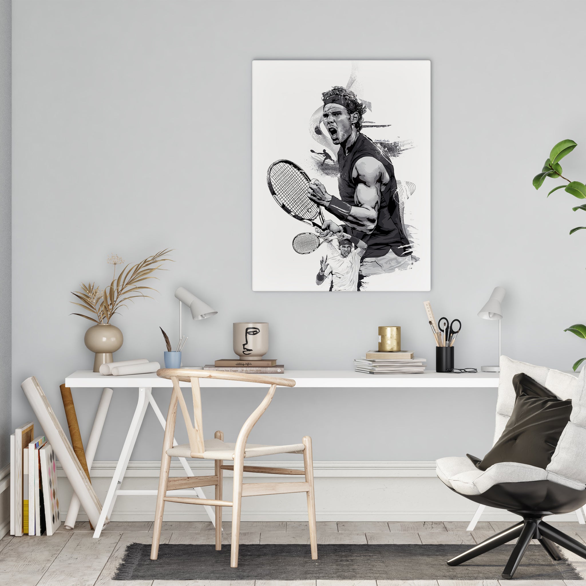 Rafael Nadal Canvas Print | Tennis Wall Art | Sports Fan Gift