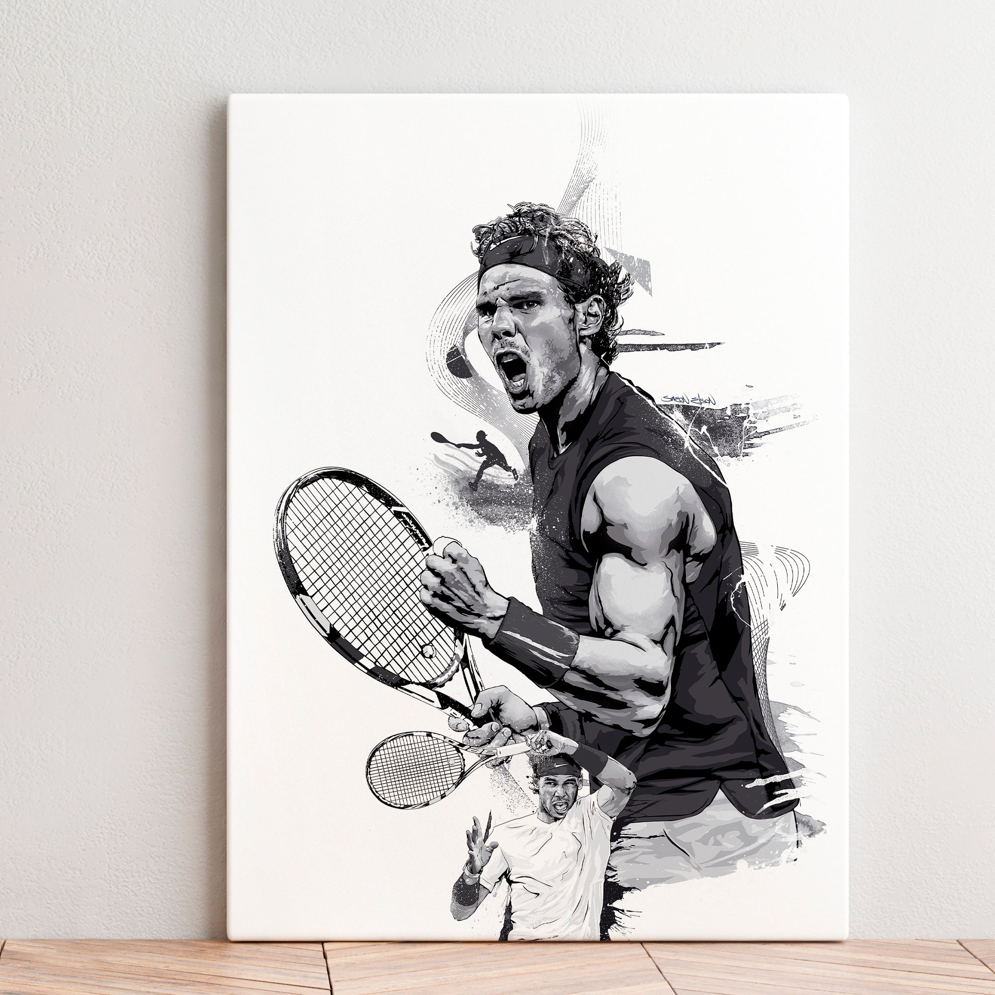 Rafael Nadal Canvas Print | Tennis Wall Art | Sports Fan Gift