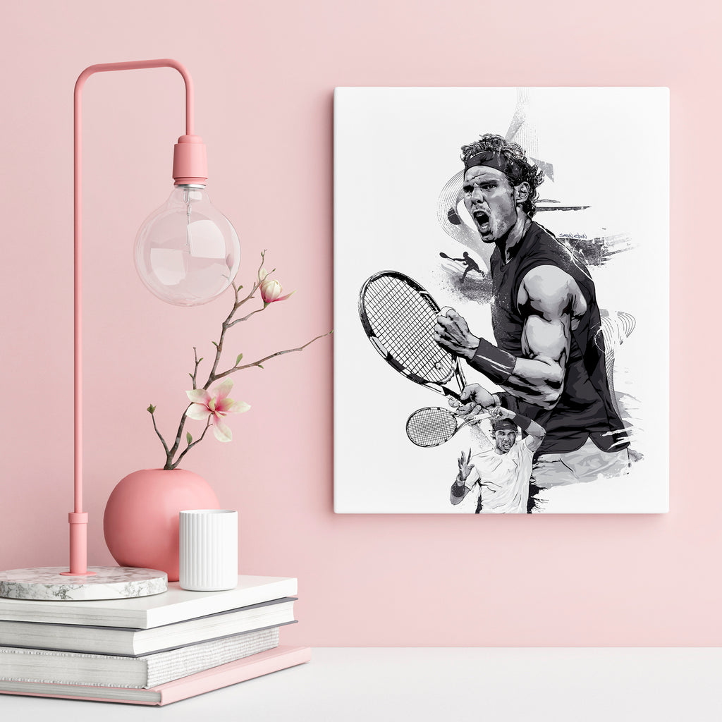 Rafael Nadal Canvas Print | Tennis Wall Art | Sports Fan Gift
