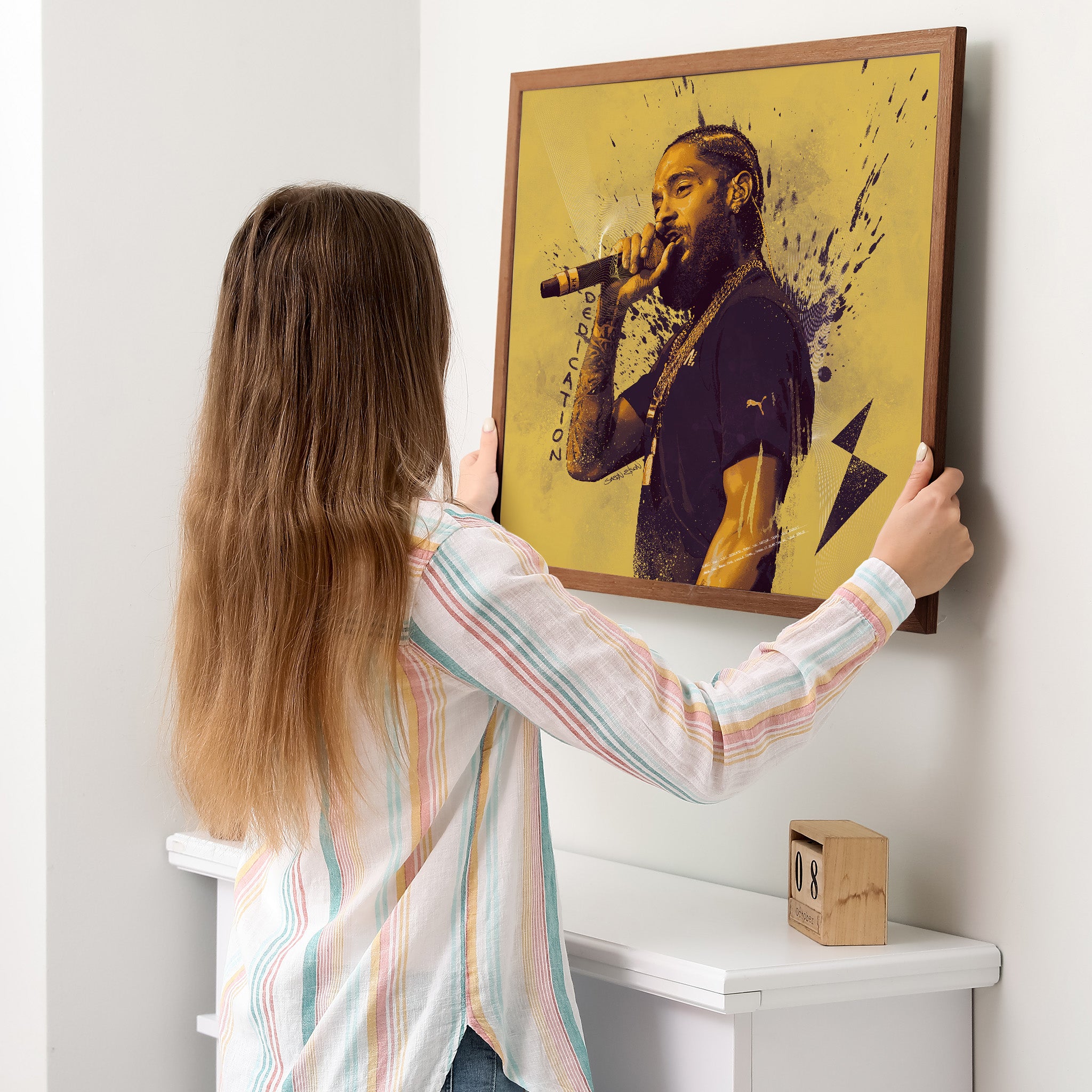 Nipsey Hussle Art Print | Illustrated Hip Hop Wall Art Poster