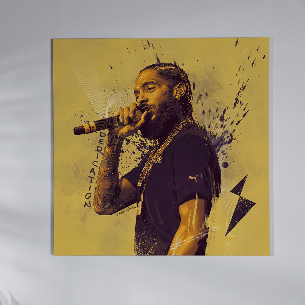 Nipsey Hussle Rap Illustration & Graphic art Canvas